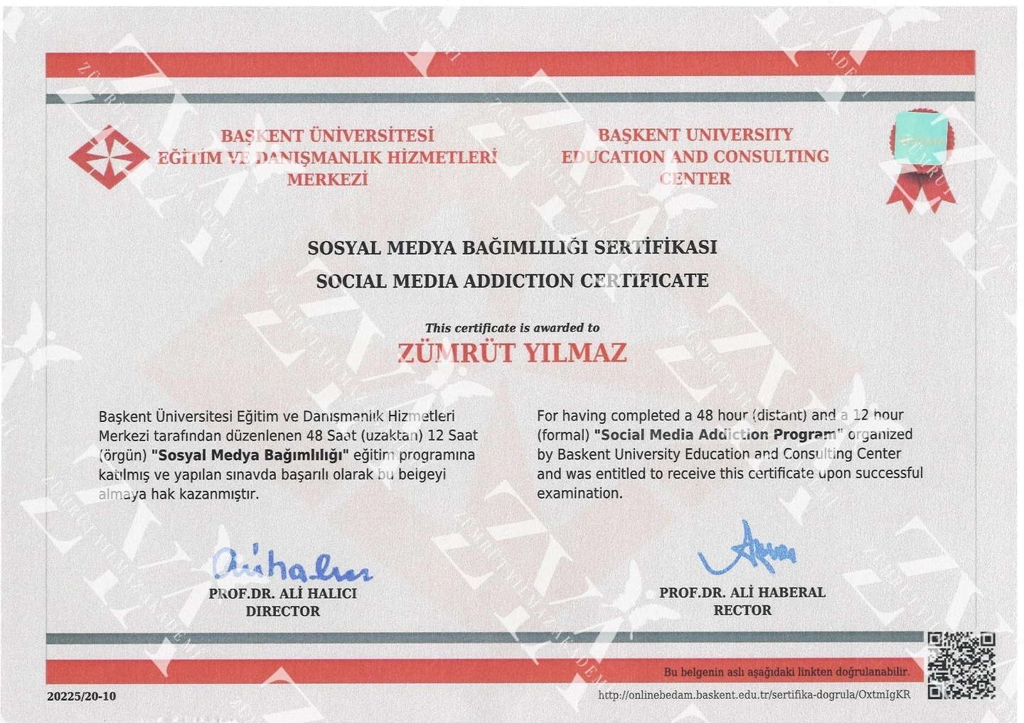 Sosyal Medya Bağımlılığı Eğitimi